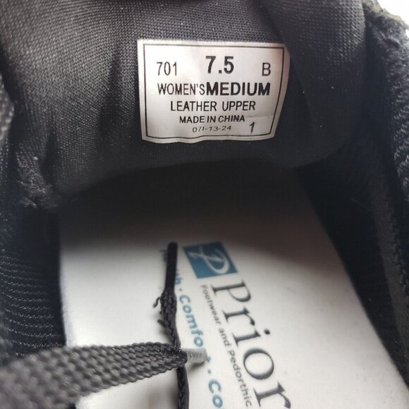 Orthofeet Lake Charles Lace Up Shoe Womens 7.5 B Black Leather Diabetic Orthotic - Picture 11 of 11